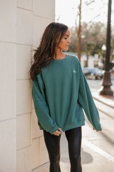 Sunday Morning Oversized Sweatshirt (Forest) 2024 Diet, Pre Post Workout, Not A Morning Person, Oversized Clothes, Morning Walks, Legging Fits, Pocket Leggings, Picture This, Post Workout