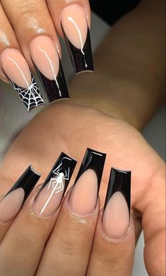 Paznokcie Hello Kitty, Holloween Nails, Halloween Acrylic, Halloween Acrylic Nails, Edgy Nails, Nails Aesthetic, Grunge Nails, Dope Nail Designs, Nails Halloween