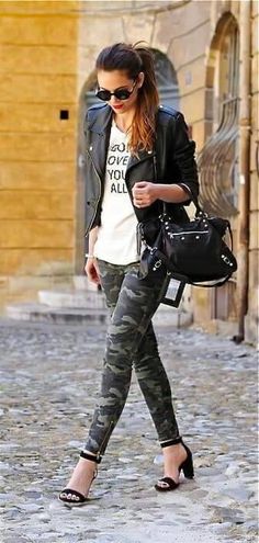 Camo Street Style, Camo Streetwear, Outfit Verano, Womens Outfits, Camo Jeans, Athleisure Trend, Camo Outfits