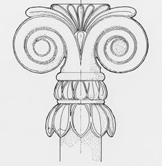 an architectural drawing of a column