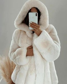 Chic Fluffy Fur Coat, Luxury Fluffy Fur Coat For Winter, Luxury Winter White Fur Coat, Luxury Fluffy Winter Fur Coat, Fur Hooded Coat, Luxury Fluffy Faux Fur Outerwear, Fake Fur Coat, White Faux Fur Coat, Pink Fur Coat