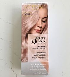 L'Oreal Paris Le Color Gloss One Step In-Shower Toning Hair Blush Blonde Up To 3 Appplications (4 fl oz) No Ammonia Or Parabens Toning Hair, Blush Blonde, L Oreal, Loreal Paris, First Step, Toner, Blush, Blonde, Shower