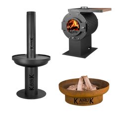 various types of fire pits and accessories