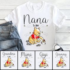 Custom Cute Baby Bear T Shirt, Grandma To Bee Shirt, Mommy Daddy To Bee Shirt, Family Matching Shirt, Gift For Grandma RE PV889 Welcome to my store, where your shopping experience is my top priority! I am here to provide you with excellent assistance, so please don't hesitate to reach out if you have any special requests or questions. I will respond promptly to ensure your satisfaction. To make the ordering process smoother, please follow these steps: - Choose your desired color and size. - If applicable, provide customization details in the designated text box. - Click the "Add to Cart" button. You can continue shopping and add more items to your cart. To avoid any misunderstandings during the ordering process, please pay attention to the material options for the shirts. Choose the style Winnie The Pooh Honey, Bee Shirt, Honey Bear, Gift For Grandma, Text Box, Bear T Shirt, Baby Bear, Top Priority, Family Matching