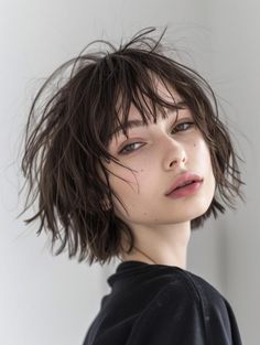 Shaggy Bobs, Choppy Bobs, Short Shaggy Bob, Cherry Hair Colors, Shaggy Pixie Cuts, Shaggy Bob Hairstyles, Hair 2016