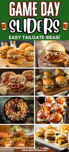 game day sliders are great for tailgates, football games and other sports activities