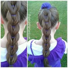 Such a cute Pull-Through Braid from BabesInHairland.com #pullthroughbraid #braid #ponytail Hair Faux Hawk, Bangs Short Haircut, Fine Short Hair, Short Bob With Bangs, Trendy Braids, Braid Ponytail, Top Braid, Pull Through Braid, Stylish Hairstyles