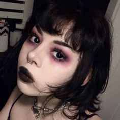 Smudge Eyeshadow Look, Dark Makeup Looks, Egirl Aesthetic, Smink Inspiration, Emo Makeup, Edgy Makeup