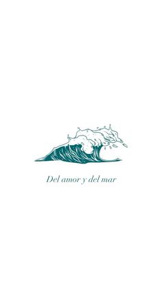 a drawing of a wave with the words delamory del mar in it's center