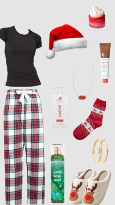 Where To Get Christmas Pjs, Christmas Outfit Layout, Christmas Outfit Preppy, Christmas Aesthetic Clothes, Crismas Outfits, Christmas Pj Ideas, Cute Christmas Fits, Christmas Fits Aesthetic, Cute Christmas Pjs