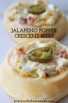 jalapeno popper crescent bites with cheese and peppers