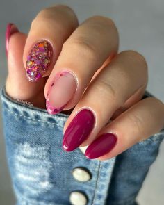 Fall Gelish Nails, Short Almond Nail Designs Fall, Changing Color Nails, Fall Nail Design Ideas 2024, Nails Jewels Design, Autumn Winter Nails 2024, Autumn Nails Pink, Autumn Nail Colours 2024, Summer Fall Nails