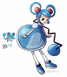 a cartoon girl with blue hair and ears is standing in front of a musical note