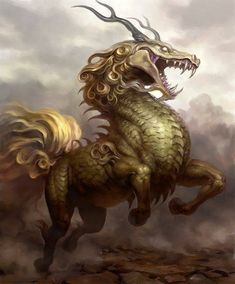 (11) Michele Evans's answer to What are some creatures and stories in Vietnamese mythology? - Quora Qilin Art, Kirin Art, Qilin Kirin, Mythical Creatures List, Lion Dragon, Dragon Horse, Chinese Mythology, Fantasy Beasts, Monster Concept Art