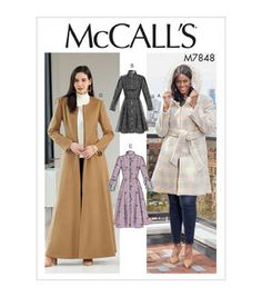 a women's coat and dress sewing pattern