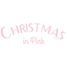 the words christmas in pink on a white background