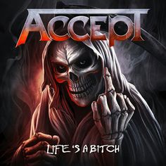 an image of a skeleton holding his hand up to his face with the words accept written on it