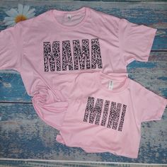 Super Cute Matching Mama And Mini Tshirts Unisex Sizing.. True To Size. Pink Shirt Unless Another Color Is Suggested. These Are Screen Printed. Playful Pink Tops With Name Print, Unisex Pink Top With Name Print, Unisex Pink Top With Custom Print, Summer Matching Tops With Name Print, Matching Pink Tops With Letter Print, Pink Matching Tops With Letter Print, Pink Crew Neck Shirt For Family Matching, Pink Tops With Letter Print, Family Matching Printed Cotton Tops