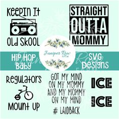 Hip Hop Baby Shower Ideas, 90's Hip Hop, Hip Hop Kids, Cricut Images, Baby Boy Shirts, Cricut Tips, Unique Baby Shower Gifts, Funny Baby Onesies, Baby Bundles