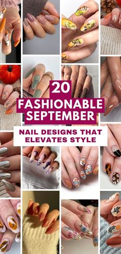 Embrace the change of seasons with these 20 September manicure trends. Whether you're into bold statement nails or subtle elegance, these designs are sure to inspire your next manicure. Step into a world of September style today! 💖💅 #NailInspo #NailGoals #NailDesigns September Style, Embrace The Change, September Fashion, Change Of Seasons, Fall Chic