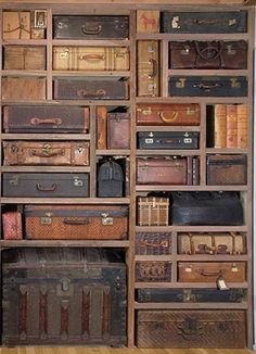 a book shelf filled with lots of books