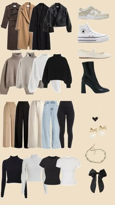 A wardrobe capsule to get inspired Capsule Wardrobe 2024, Black Capsule Wardrobe, Wardrobe Capsule, Minimalist Capsule Wardrobe, Cute Outfits, Outfit Inspo, How To Wear