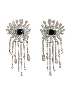 [vc_row][vc_column width=”1/3″][vc_column_text text_larger=”no”] Schiaparelli Women’s Eye Teardrop Curtain Earrings Schiaparelli Gold Eye Teardrop Curtain Earrings These brass and rhinestone earrings featuring an enamel, brass and rhinestone signature Eye topped with rhinestone eyelashes and a shower of rhinestone drops pay homage to the Maison’s emblematic anatomical codes. Schiaparelli Eye Teardrop Curtain Earrings has been a staple of the fashion world for Rhinestone Eyelashes, Schiaparelli Runway, Design Your Own Shoes, Brand Stylist, Stylish Celebrities, Gold Eyes, Timeless Accessories, Fashion World, Rhinestone Earrings