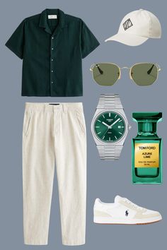 Old Money Mens Summer Outfit Idea | Abercrombie & Fitch  #oldmoneyoutfits #oldmoneyaesthetic #oldmoney #oldmoneyfashion #oldmoneystyle  #oldmoneymen #summeroutfitideas #summeroutfitsformen #mensoutfitsideas #summeroutfits #clothes #outfits #outfitideas #oldmoneystyle #ralphlauren #loropiana #summer #summeroutfitideas #summeroutfitsformen #raybansunglasses #lacoste #watch #watches #menswatch #armani #beige #summer #green Timeless Clothing Pieces, Preppy Outfits Men, Lacoste Outfit, Lacoste Watch, Men's Summer Outfit, Timeless Clothing