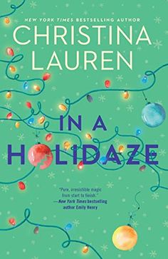 a book cover with christmas lights on it and the title, in a holiday novel