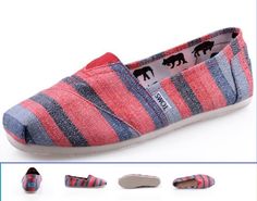 Toms shoes :) Toms Ballet Flats, Basic Shoes, Striped Shoes, Wrap Boots