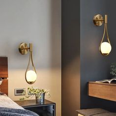 Sconces Living Room, Bedside Wall Lamp, Bedside Wall Lights, Metal Wall Lamp, Dekorasi Kamar Tidur, Indoor Wall Sconces, Room Lamp, Led Wall Lamp