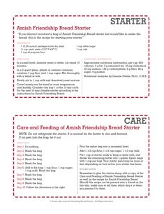 two red and white coupons with the words, amish friend bread storer