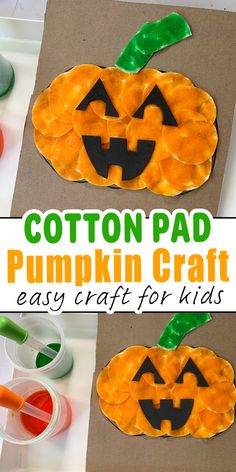 a paper pumpkin craft for kids to make