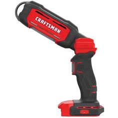 a red and black cordless screwdriver with the word craftsman written on it