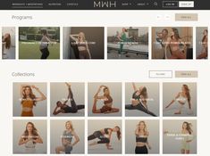 an image of a woman doing yoga poses on the web page for her personal website