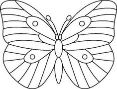 a butterfly that is drawn in the shape of a butterfly with dots on it's wings