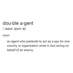 the words dou - be - a - gent are in black and white