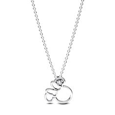 New Disney Mickey And Minnie Mouse Pendant Suitable Fit Original Bracelets DIY Charm Beads Women's Minnie Mouse Silhouette, Disney Necklace, Mouse Silhouette, Disney Charms, Silver Gift Wrap, Pandora Disney, Bead Charms Diy, Disney Stitch, Necklace Brands