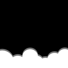 an airplane flying through the sky with clouds around it and a black background for text