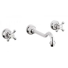 an image of two faucets on the wall