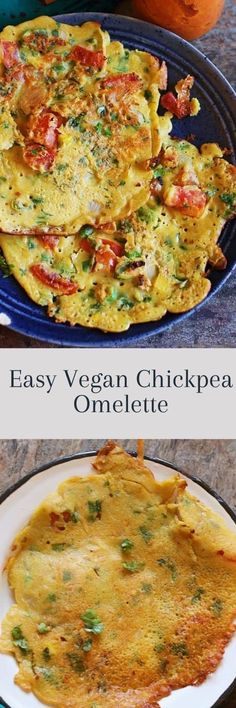 easy vegan chickpea omelette is an easy and healthy meal that's ready in under 30 minutes