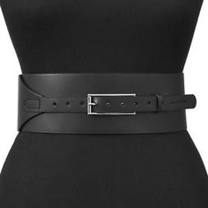 Elegant Leather Corset Belt With Self Belt, Luxury Black Corset Belt With Belt Included, Black Leather Corset Belt With Self Belt, Elegant Adjustable Leather Corset Belt, Black Leather Corset Belt With Belt Detail, Black Leather Corset, Leather Corset Belt