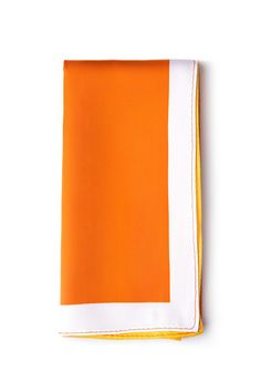 Give your outfit some life with a Cary pocket square.  A solid orange  and white center is traced by a yellow  and orange edge to make for a refreshing, yet uncomplicated design. Imported. Orange Pocket Square, Solid Orange, Pocket Square, Personal Style, Orange, Square, Yellow, White, Design