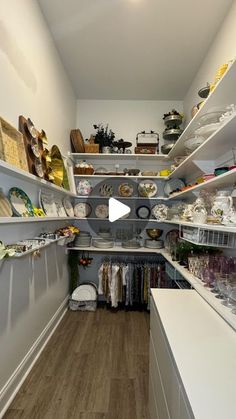 a walk in pantry filled with lots of items