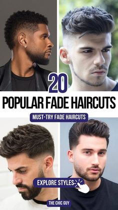 20 Fade Haircuts to Upgrade Your Style in 2024 Boys Drop Fade Haircut, Medium Skin Fade Haircut Men, White Man Fade Haircut, Low Taper Fade Messy Top, Classic Fade Haircut Men's, Men Modern Haircut, Barbershop Haircuts Men, Long Hair With Fade Mens, Men’s Haircut Low Fade