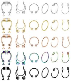 PRICES MAY VARY. [AFFORDABLE FAKE NOSE RING SET] Come with 30pcs fake nose rings, 5 colors non piering nose ring set, also could be wore as septum/ear/tragus/helix/cartilage ring, give you different choices. [COMFORT FIT] Non-piercing design, no need to be pierced, no pain and comfortable to wear, easy to wear on and take off, suit for both men and women. [IDEAL GIFT] 30Pcs faux nose ring set, ideal gift for girlfriend, boyfriends, wife, lovers, and others on birthday, anniversary, Thanksgiving Faux Septum Ring, Faux Nose Ring, Fake Nose Ring, Nose Ring Jewelry, Faux Septum, Nose Ring Hoop, Cartilage Ring, Fake Nose Rings, Fake Nose