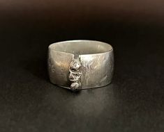 Size 7  Handcrafted sterling silver ring with recycled sterling sculptural elements. DM for custom sizing. Handmade Silver Rings, Chunky Silver Jewellery, Sculptural Ring, Chunky Silver Rings, Ring Inspo, Mens Rings, Artisan Rings, Vintage Diamond Rings, Chunky Rings