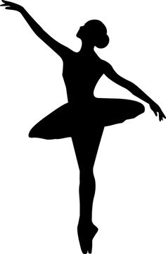 a black and white silhouette of a ballerina