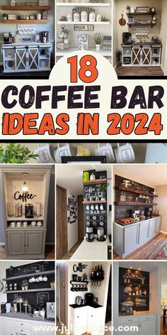 coffee bar ideas, coffee nook, coffee bar, coffee corner, coffee station, coffee station ideas, diy coffee bar Bookcase Coffee Bar Ideas, Coffee Bar Kitchen Island, Long Coffee Bar Counter, Coffee Bar Cabinet Ideas Kitchen, Built Coffee Bar, Farmhouse Coffee Bar With Shelves, Entertainment Center To Coffee Bar Diy, Coffee Corner Table Ideas, Coffee Bar Ideas With Floating Shelves