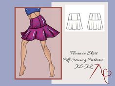 an image of a woman's skirt sewing pattern